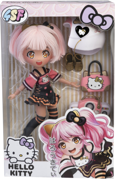 Kukull Hello Kitty Golden Diva Rol Manga, 19.5cm, me aksesorë, shumengjyrëshe