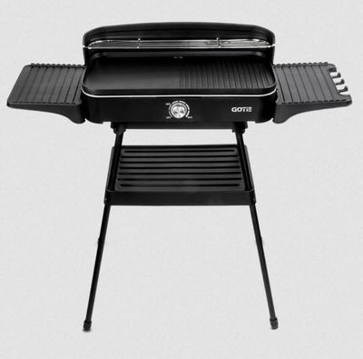 Grill elektrik për kopsht Gotie GGE-2200, 2200W, pllakë që s'ngjit, i zi