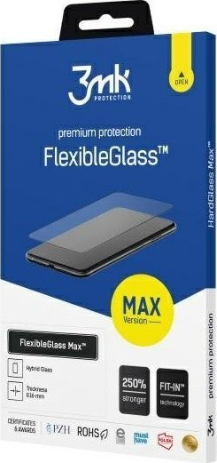 Mbrojtës ekrani 3MK FlexibleGlass Max për Samsung Galaxy S21 FE 5G, xham hibrid, mbulim i plotë, transparent