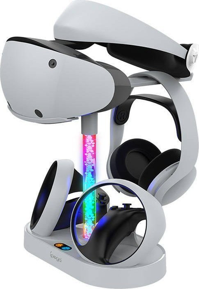 Полначка станица IPega P5 V001 за PS VR2, мултифункционална, LED RGB осветлување, бела