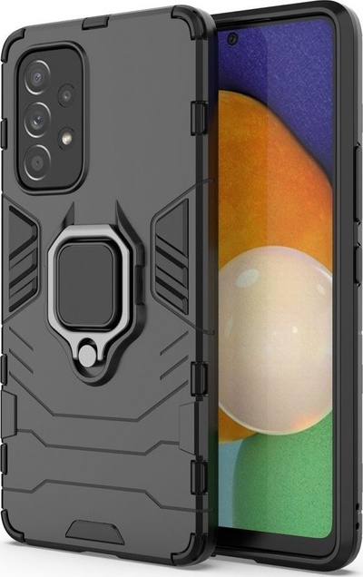 Kllëf telefoni Samsung Galaxy A53 5G, A536, mbrojtës, me unazë, i zi