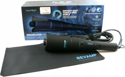Kaçurrela automatike Revamp Progloss Hollywood Curl, 150‑210°C, me shtresë qeramike, ngjyrë e zezë
