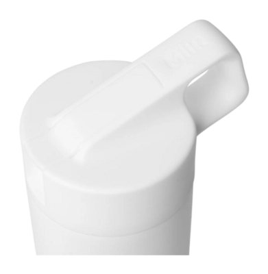 Termus MiiR Straw Bottle, 591ml, çelik inox, i bardhë