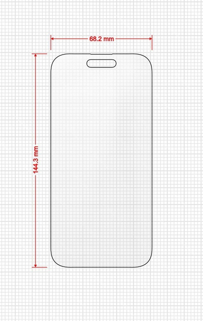 Film mbrojtës ekrani Grizz MatteScreen Easy për Apple iPhone 15, set me 2 copa, mat, transparent