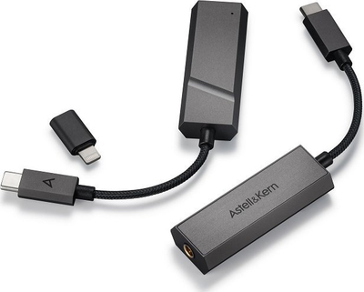 Засилувач за слушалки Astell&amp;Kern Hybrid AK HC2, пренослив DAC, балансиран 4.4mm излез, Dark Silver