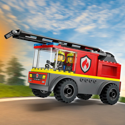 Lodër kamion zjarrfikës Fire Ladder Truck, set lojërash, për kalamaj 4+