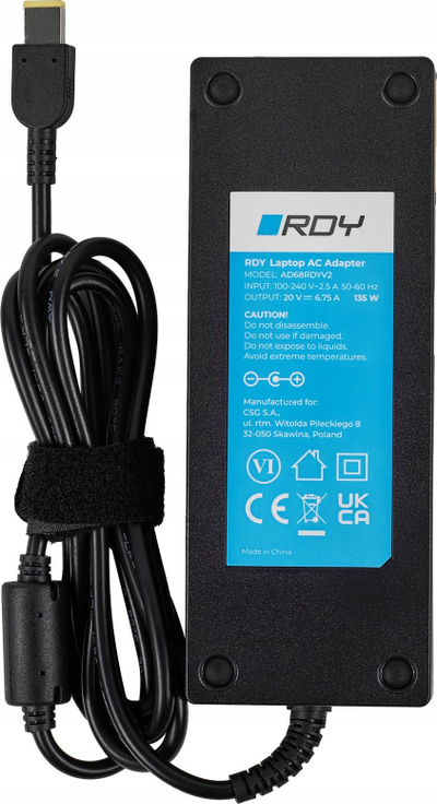 Karikues laptopi Green Cell RDY AD68RDYV2, 135W 20V 6.75A, Lenovo IdeaPad Gaming L340, i zi