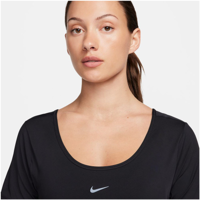 Спортска блуза Nike One Classic Cropped Twist, за жени, црна