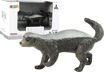 Figurë lodër LeanToys Honey Badger, koleksioni Animals Africa, gomë, me shumë ngjyra