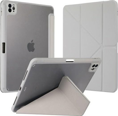 Mbulesë Smart Stand Beline për iPad Pro 11 2024, tip bookcase, e bardhë