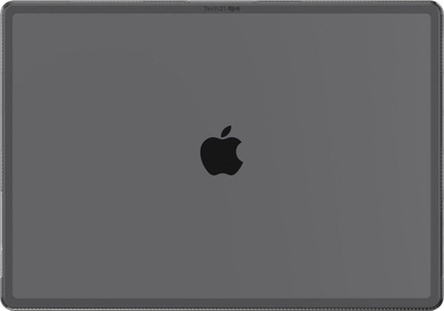 Mbulesë laptopi Tech21 Evo Tint për MacBook Pro 16\", që s’e ha gjë nga goditjet, e zezë gjysmë transparente