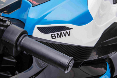 Motocikletë elektrike për kalamaj BMW HP4, 12V, rrota EVA, blu