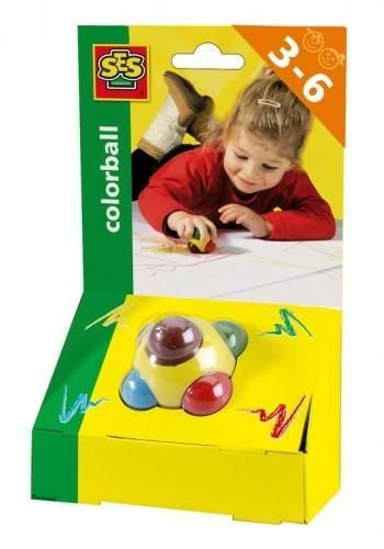 Laps shumëngjyrësh për fëmijë SES First Crayon, 6 ngjyra, formë sfere, shumëngjyrësh