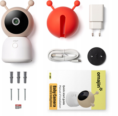 Kamerë për bebe OMAJIN by Netatmo Smart Baby Monitor, 2K HD, night vision, e bardhë