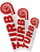Sticker TurboWorks Red White, 60cm, i kuq e i bardhë