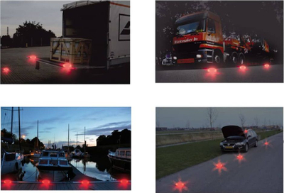 Disk paralajmërues ProPlus Warning Disk, set 2 copë, 16 LED, portokalli