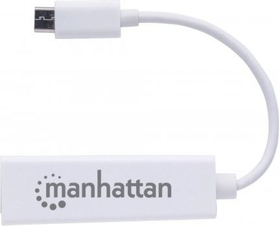 Adapter USB C në Gigabit Ethernet Manhattan 507585, 2 Gbps, i bardhë