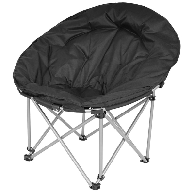 Karrige palosëse për kamp Enero Camp Trip, 83x80x40 cm, deri 100 kg, e zezë