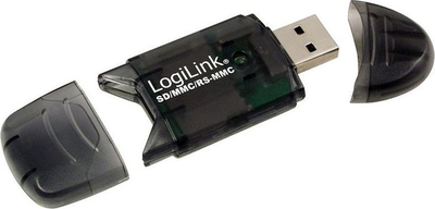 USB читач на мемориски картички LogiLink, црн