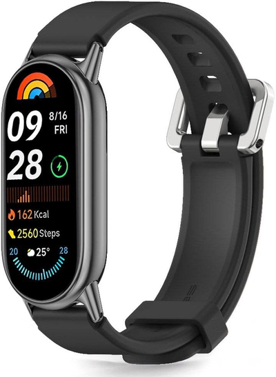 Ремче Tech-Protect IconBand Classic за Xiaomi Smart Band 8 9 10 NFC, флексибилен силикон, црно