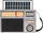 Radio portative Kruger&Matz KM0831, analoge, solare, e zezë