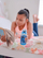 Shishe uji për fëmijë Contigo Easy Clean Autospout, 420ml, pa BPA, blu Sharks