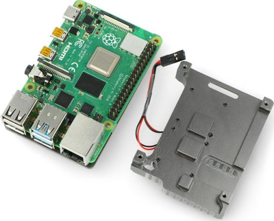 Метално куќиште JustPi за Raspberry Pi 4B DNG-16012, со 2 вентилатори