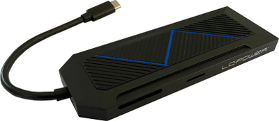HUB USB LC-Power LC-HUB-C-MULTI-6-RGB, 4K HDMI, lexues kartele, gri