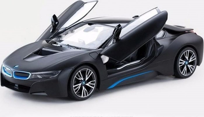 Makine lodër me telekomandë Rastar BMW i8, R/C 27MHz, shkallë 1:14, e bardhë