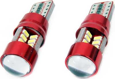 Llamba LED W5W T10 27 SMD 3014, 12V 24V, Canbus, set 2 copë, dritë e bardhë