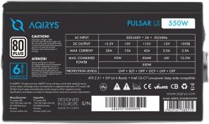 Furnizues energjie Pulsar LS, 550W, 80 Plus White, i zi