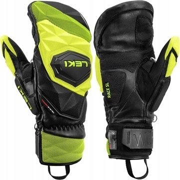 Doreza skish Leki WCR Venom SL 3D për slalom, neon e verdhë me të zezë, masa 9