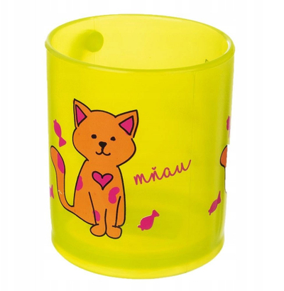 Шолја за деца Colorful Cat, безбедна за во микробранова, повеќебојна