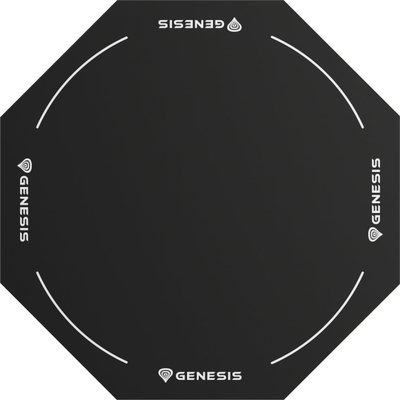 Tapet mbrojtës për karrige Genesis Tellur 400, tetëkëndësh 100cm, i zi