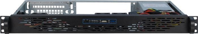 Kuti serveri IPC 1U K 125L, Mini ITX, pa furnizim, gri me të zezë