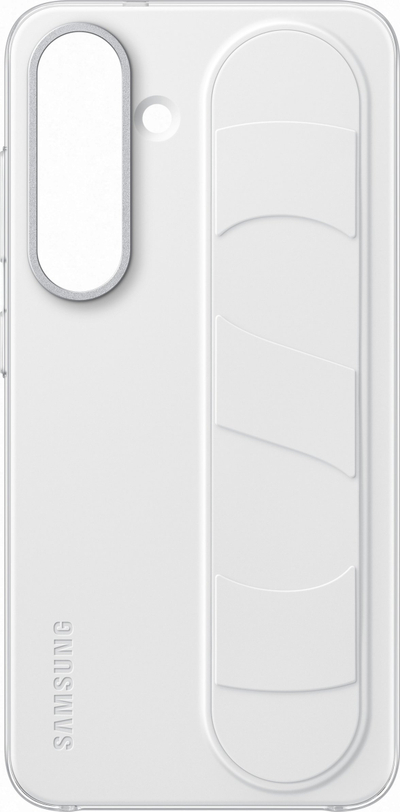 Mbulesë Samsung Standing Grip Case për Galaxy S25, me mbajtëse, e bardhë