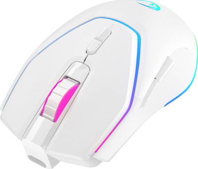 Maus за гејминг Rampage Vortex M1, безжичен, RGB, бел