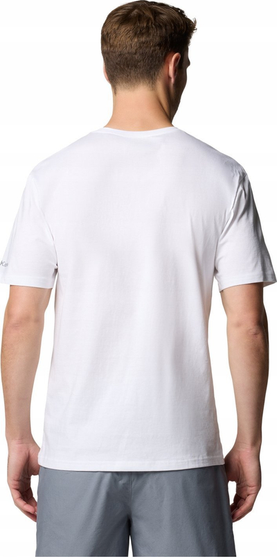 Bluzë Columbia Path Lake II Graphic Tee, pambuk poliester, me mëngë t'shkurtra, e bardhë