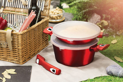 Set tenxhere dhe aksesorë Berlinger Haus, 22 pjesë, të kuqe