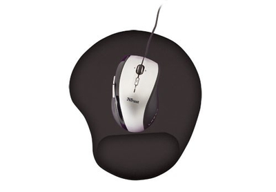 Mousepad ergonomik Trust BigFoot, mbështetëse xheli, bazë kundër rrëshqitjes, i zi