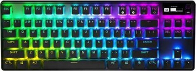 Tastierë gaming SteelSeries Apex Pro TKL 2023, mekanike, me kabllo, RGB, layout anglisht US, e zezë