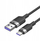 Kabllo USB Vention USB 2.0 A në USB C, 2m, 6A 100W, e zezë