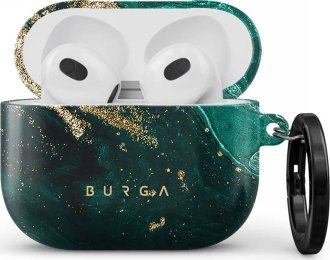 Etui për kufje BURGA Emerald Pool, për AirPods 3, me karabiner, jeshile