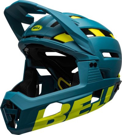 Helmetë çiklizmi Full Face Bell Super Air R Mips Spherical, MTB, e bardhë infrakuqe mat me shkëlqim