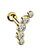 Vath teke Troli Long, gold plated, cubic zirconia transparent, VHLLE00669GW