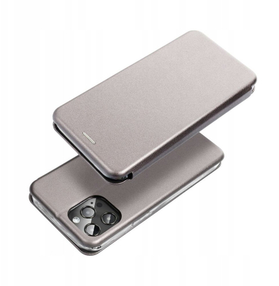 Futrollë libri OEM Elegance për iPhone 17, me mbulesë magnetike, gri