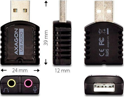 Kartë zëri Axagon Mini Audio Adapter ADA-10, USB, Stereo