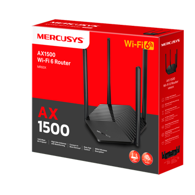 Ruter Mercusys AX1500 Dual-Band, WiFi 6, 1201Mbps, i zi