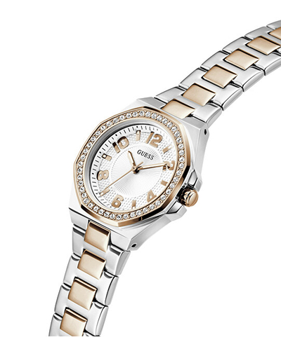 Ora dore Guess Contessa, quartz, 34mm, e bardhë