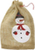 Qese dhuratash dimnore Snowman, jute, 36x50cm, bezhë